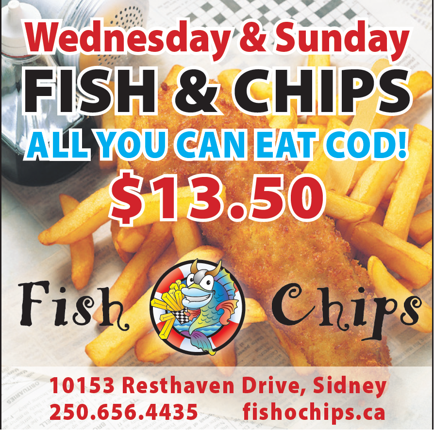 Fish O Chips | 10153 Resthaven Dr, Sidney, BC V8L 3G8, Canada | Phone: (250) 656-4435