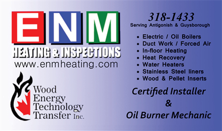 ENM Heating & Inspections | 16 Williams Point Rd, Antigonish, NS B2G 0B4, Canada | Phone: (902) 318-1433