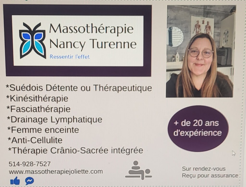 Massothérapie Terrebonne - Joliette - Nancy Turenne | 449 QC-131 suite 235, Notre-Dame-des-Prairies, QC J6E 0M1, Canada | Phone: (514) 928-7527