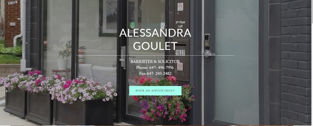 Alessandra Goulet Barrister & Solicitor | 1637 Gerrard St E, Toronto, ON M4L 2A7, Canada | Phone: (647) 496-7956