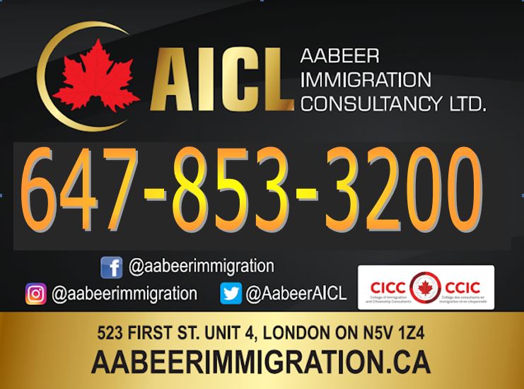 AICL Immigration - Aabeer Immigration Consultancy Limited | 177 Edgevalley Rd #193, London, ON N5V 0C5, Canada | Phone: (647) 853-3200