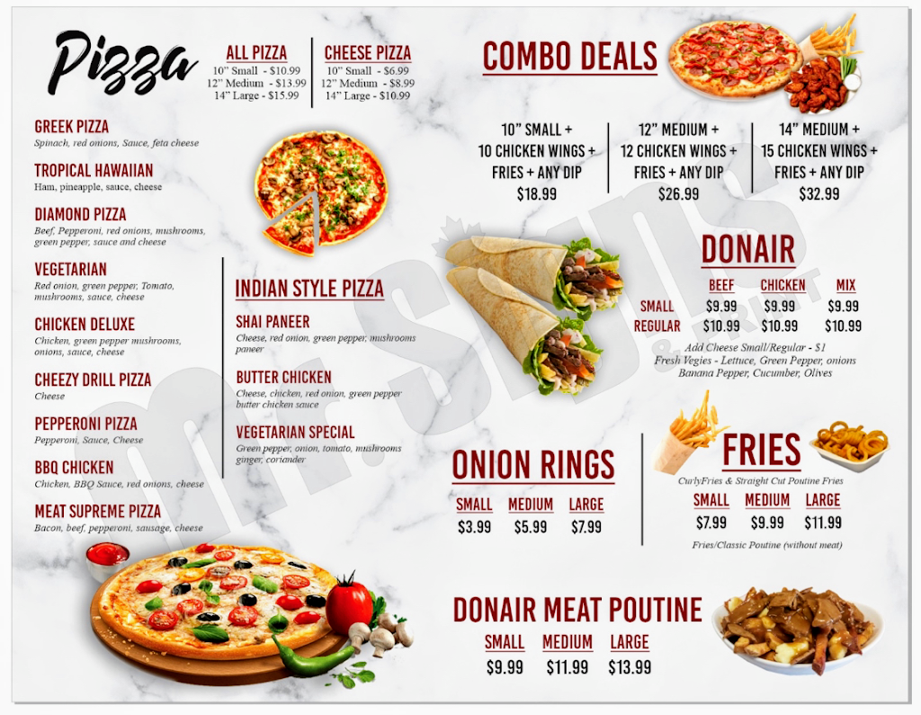 Diamond Pizza & Donair | 805 Daniels Way SW, Edmonton, AB T6W 1A7, Canada | Phone: (780) 430-7000