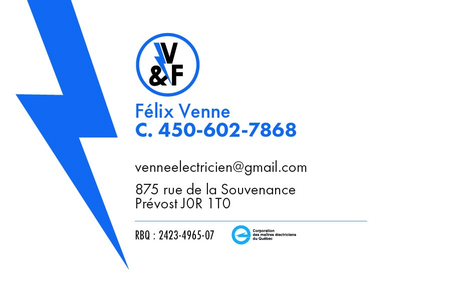 Venne & fils - Entrepreneur électricien - Laurentides | 875 Rue de la Souvenance, Prévost, QC J0R 1T0, Canada | Phone: (450) 602-7868