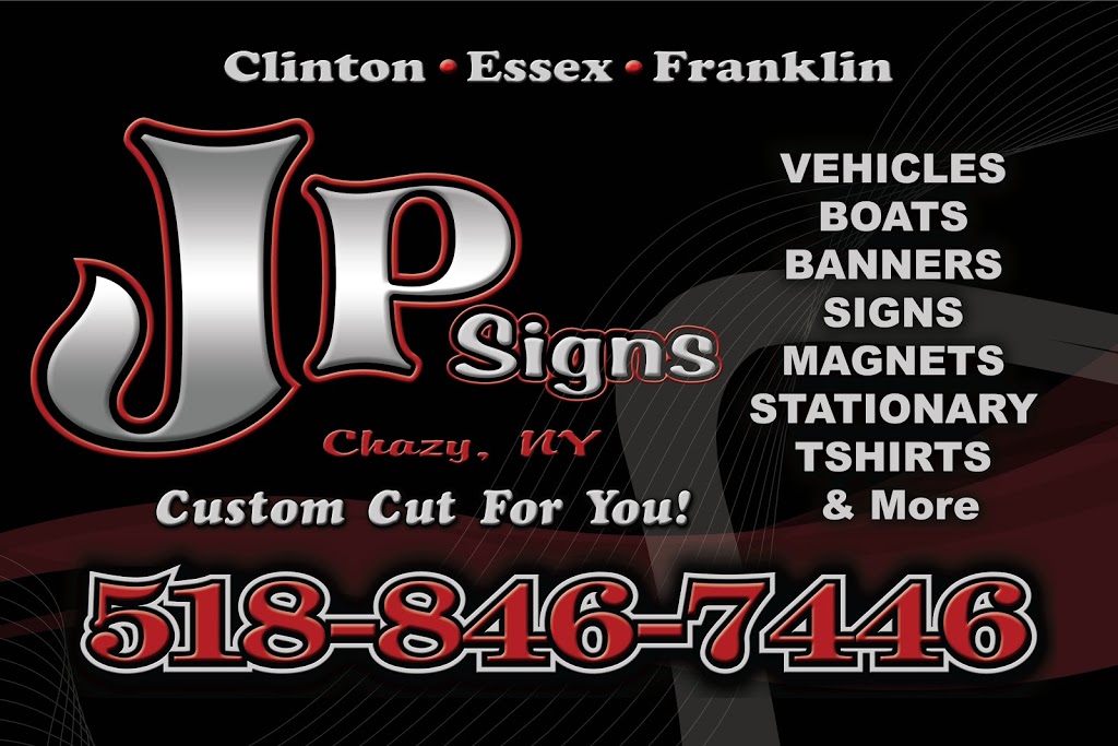 JP Signs | 9592 U.S. 9, Chazy, NY 12921, USA | Phone: (518) 846-7446