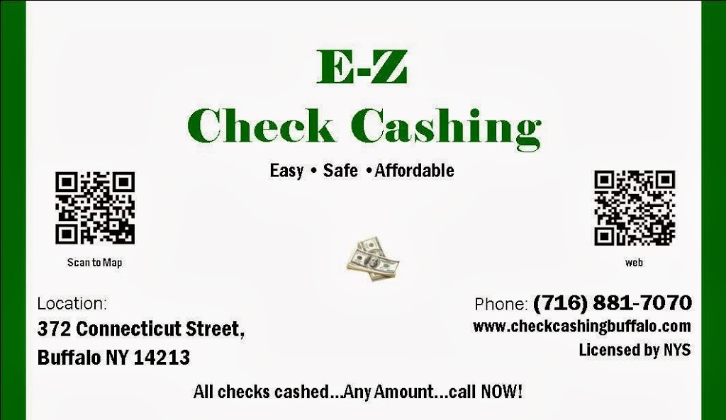 EZ Check Cashing | 380 Connecticut St, Buffalo, NY 14213, USA | Phone: (716) 881-7070