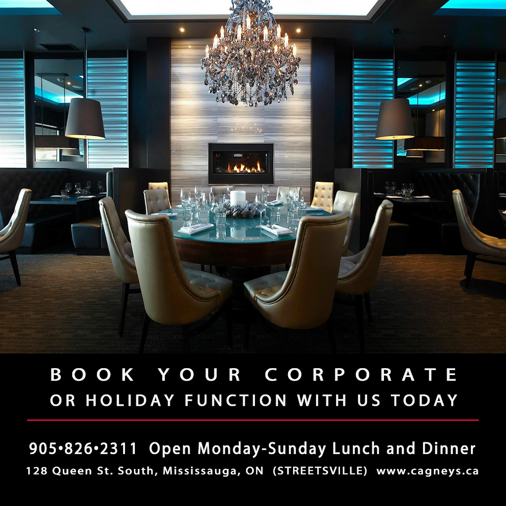 Cagneys Steakhouse & Winebar | 128 Queen St S Unit 10, Mississauga, ON L5M 1K8, Canada | Phone: (905) 826-2311