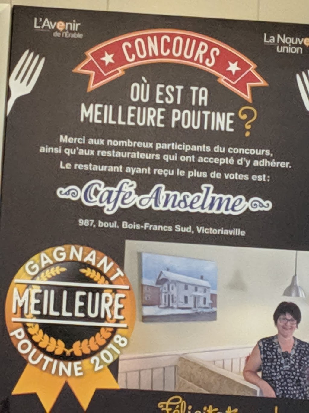 Restaurant Anselme | 987 Boulevard des Bois Francs S, Victoriaville, QC G6P 5V9, Canada | Phone: (819) 357-2550