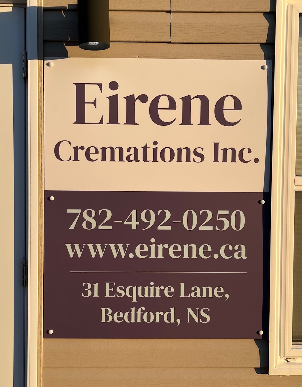 Eirene Cremations - Nova Scotia | 31 Esquire Ln, Bedford, NS B4A 0K1, Canada | Phone: (782) 824-3361