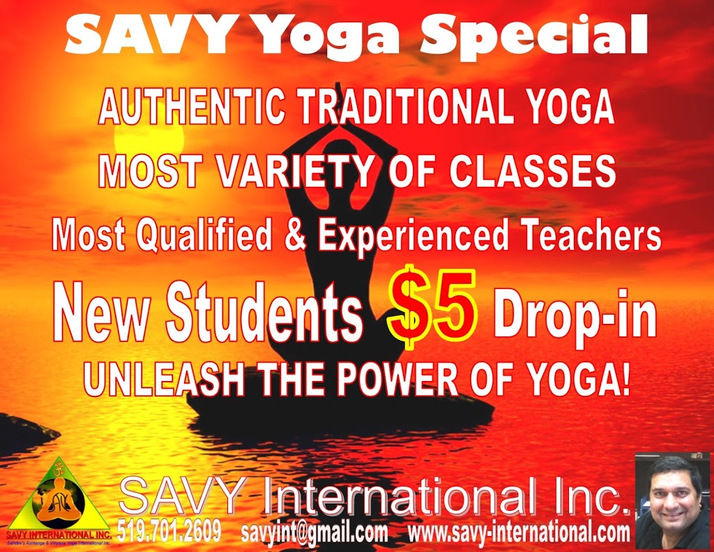 SAVY Yoga Studio/ SAVY International lnc. | 163 Concord Rd, London, ON N6G 3H9, Canada | Phone: (519) 701-2609