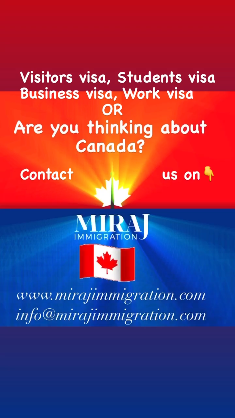 Miraj Immigration Inc | #465, Scarborough, ON M1H 2E7, Canada | Phone: (647) 405-1509