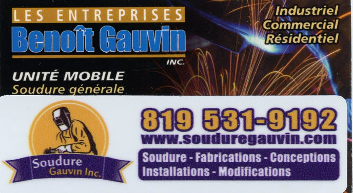 Soudure Gauvin Inc | 3625 Boulevard Thibeau, Trois-Rivières, QC G8W 2H4, Canada | Phone: (819) 531-9192