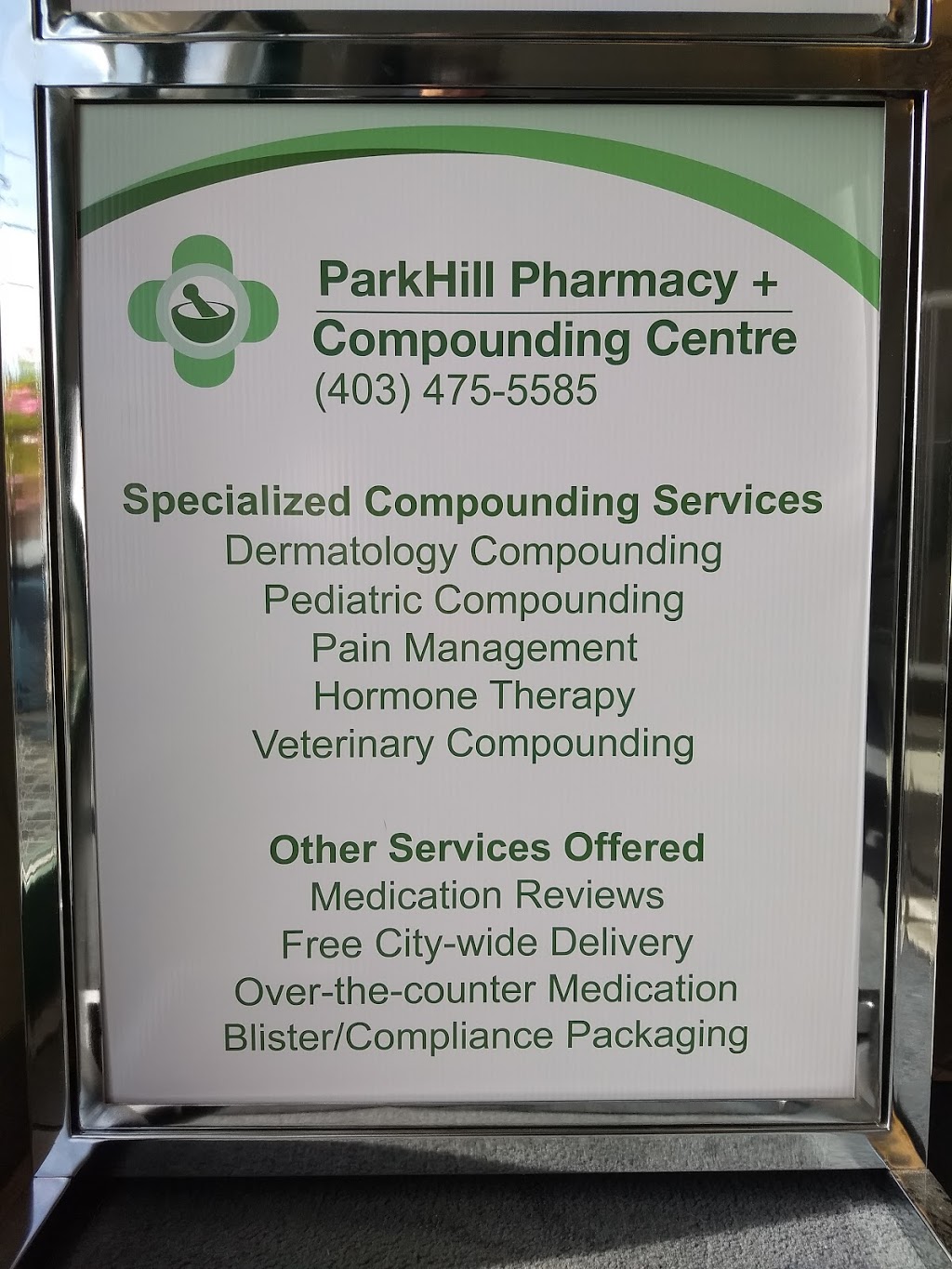 ParkHill Pharmacy + Compounding Centre | Along with Dr. Catherine M. Zips Dermatology Centre, 124 42 Ave SW, Calgary, AB T2S 3B3, Canada | Phone: (403) 475-5585