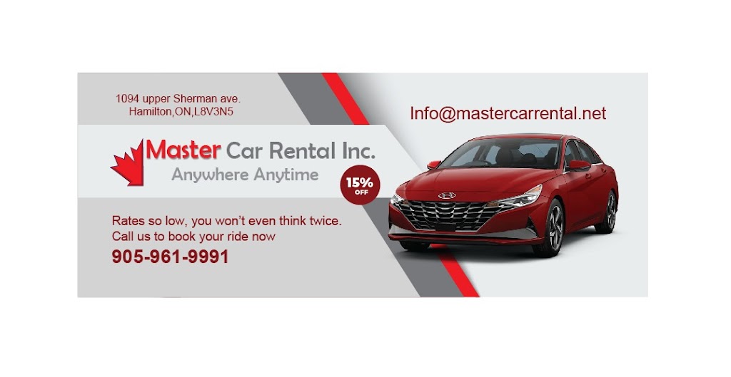 Master Car Rental Inc. | 1094 Upper Sherman Ave, Hamilton, ON L8V 3N5, Canada | Phone: (905) 961-9991