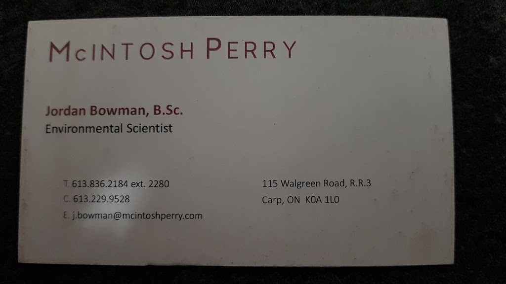 McIntosh Perry | 115 Walgreen Rd, Carp, ON K0A 1L0, Canada | Phone: (613) 836-2184