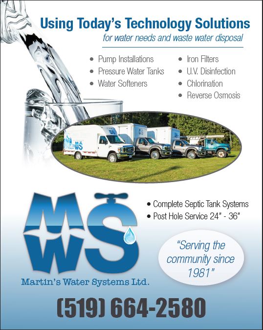 Martins Water Systems Ltd | 3090 Bricker School Line, Elmira, ON N3B 2Z3, Canada | Phone: (519) 664-2580