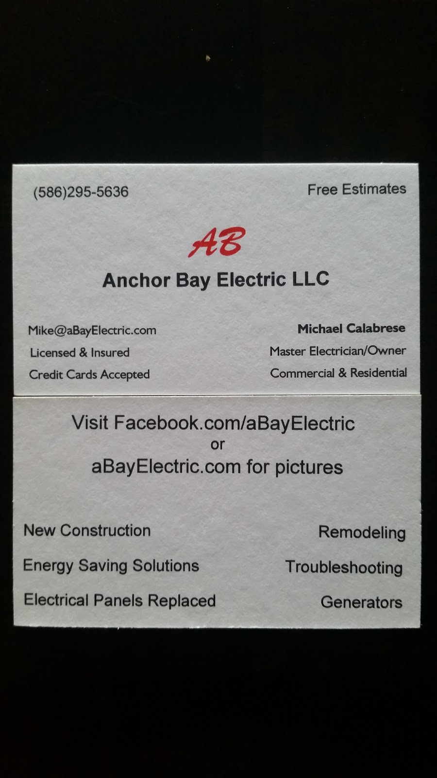 Anchor Bay Electric | 50807 E Shamrock St, Chesterfield, MI 48047, USA | Phone: (586) 295-5636