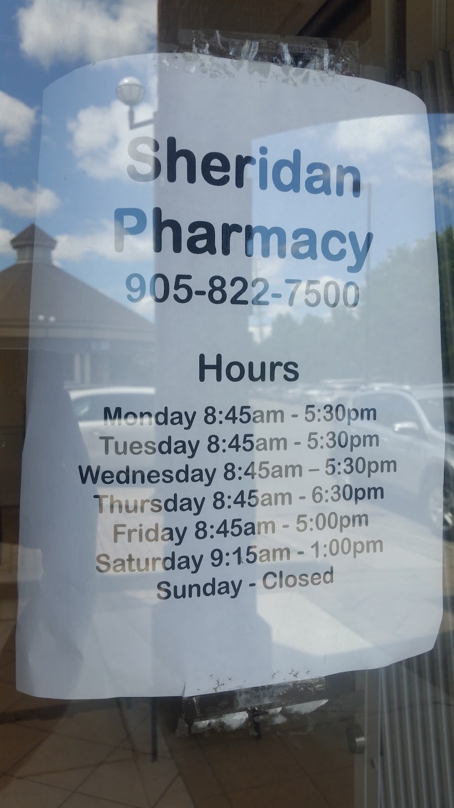 Sheridan Pharmacy | 1960 Dundas St W, Mississauga, ON L5K 2R9, Canada | Phone: (905) 822-7500