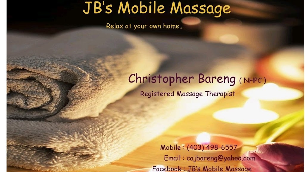 JBs Mobile Massage | 136 Eversyde Blvd SW, Calgary, AB T2Y 0B3, Canada | Phone: (403) 498-6557