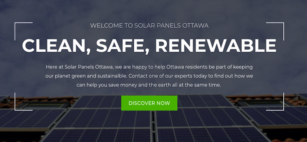 Solar Panels Ottawa | 5879 Leitrim Rd, Carlsbad Springs, ON K0A 1K0, Canada | Phone: (613) 714-0512