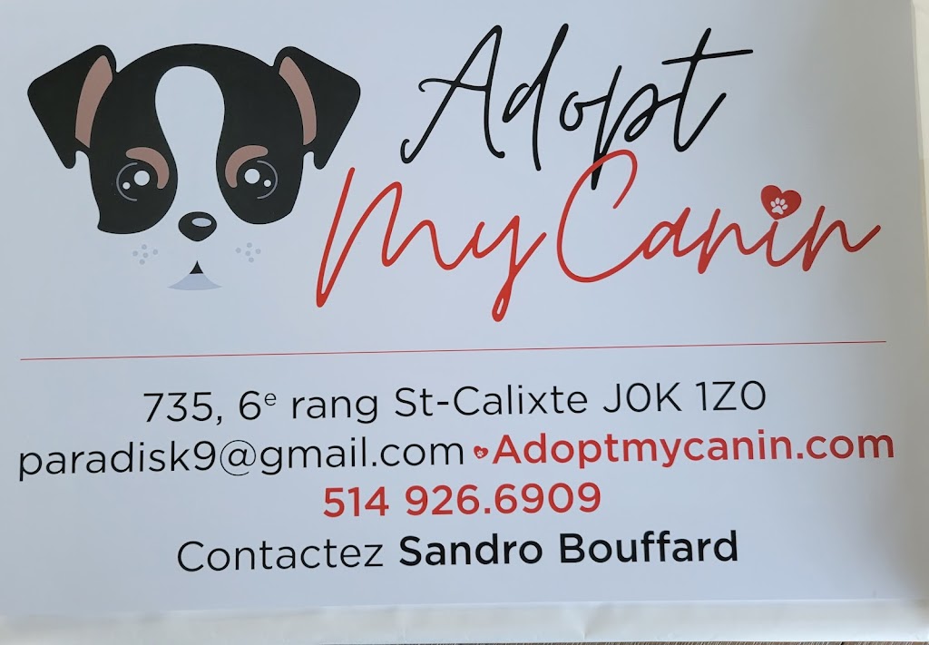 Adoptmycanin | 735 6e Rang, Saint-Calixte, QC J0K 1Z0, Canada | Phone: (514) 926-6909