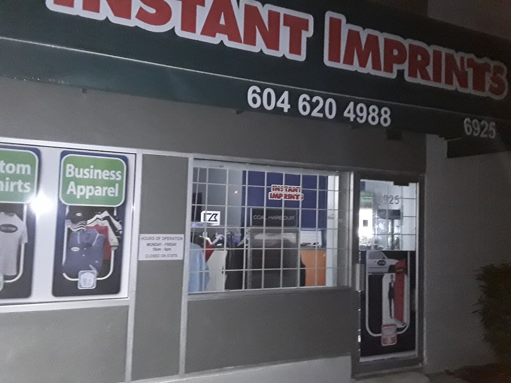 Instant Imprints Burnaby | 6925 Antrim Ave, Burnaby, BC V5J 4M5, Canada | Phone: (604) 620-4988