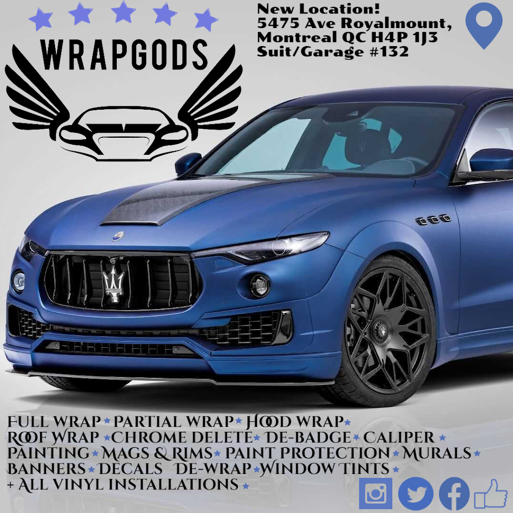 WrapGods Automotive INC | 5475 Royalmount Ave Suit 132, Mount Royal, QC H4P 1J3, Canada | Phone: (514) 458-1639