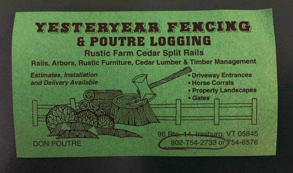 Yesteryear Fencing Split | 96 VT-14, Irasburg, VT 05845, USA | Phone: (802) 754-2733