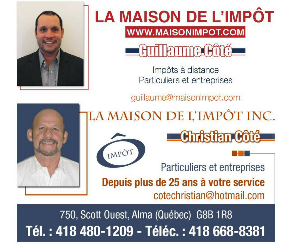 Maison de lImpôt | 750 Rue Scott O, Alma, QC G8B 1R8, Canada | Phone: (418) 668-8381