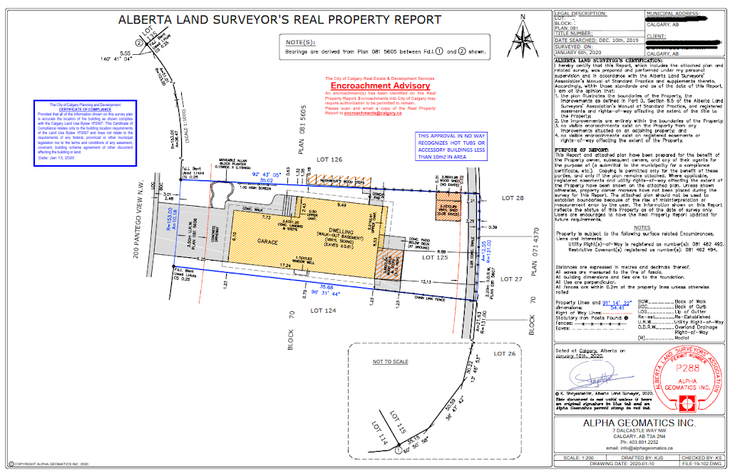 Alpha Geomatics | Dalcastle Way NW, Calgary, AB T3A 2N4, Canada | Phone: (403) 891-2252