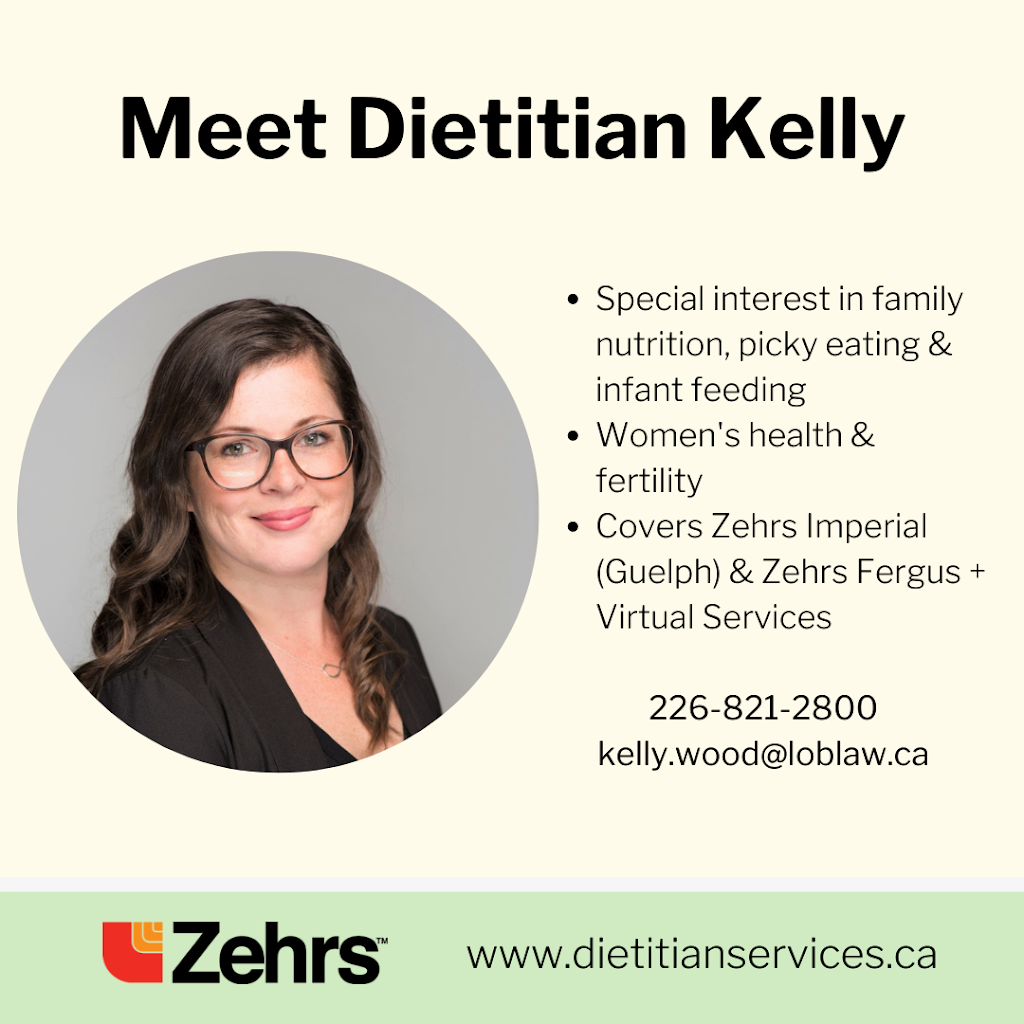 Zehrs Dietitian Services - Kelly Wood, RD | Zehrs, 800 Tower St S, Fergus, ON N1M 2R3, Canada | Phone: (226) 821-2800