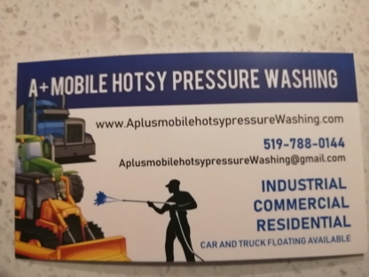 A Mobile Hotsy Pressure Washing | 6656 Richmond Rd, Aylmer, ON N5H 2R5, Canada | Phone: (519) 788-0144