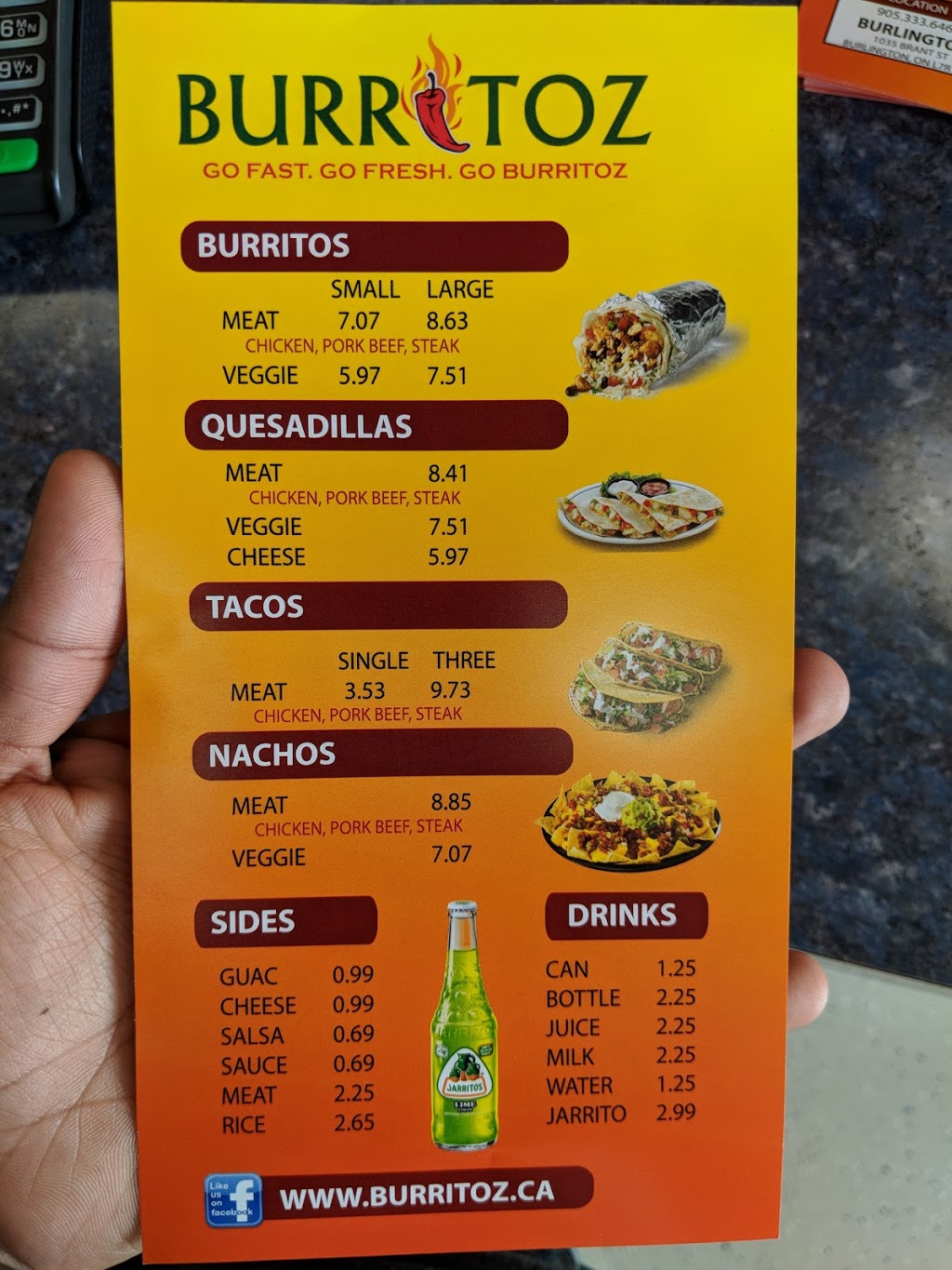 Burritoz | 94 Dundas St E, Dundas, ON L9H 7K6, Canada | Phone: (905) 690-6412