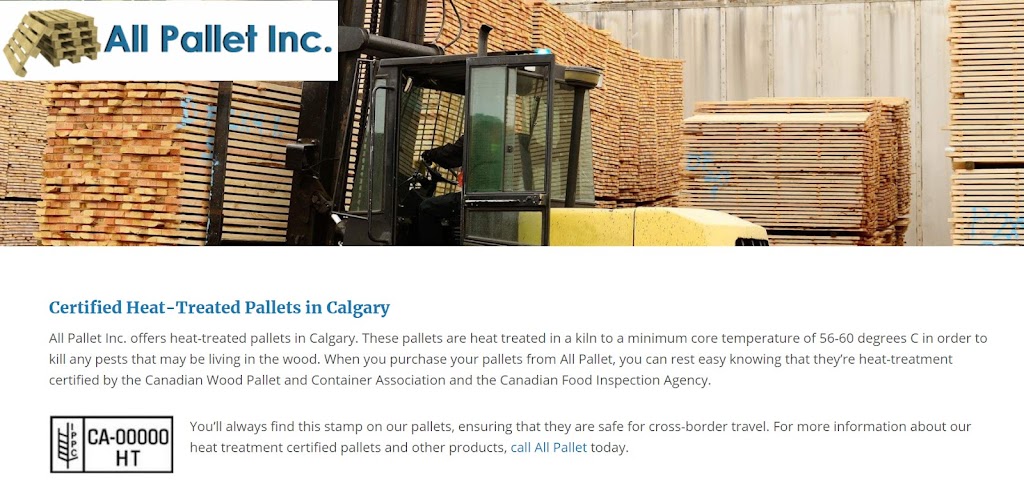 All Pallet Inc | 88 Governor Dr SW, Calgary, AB T3E 4Y9, Canada | Phone: (403) 471-3460