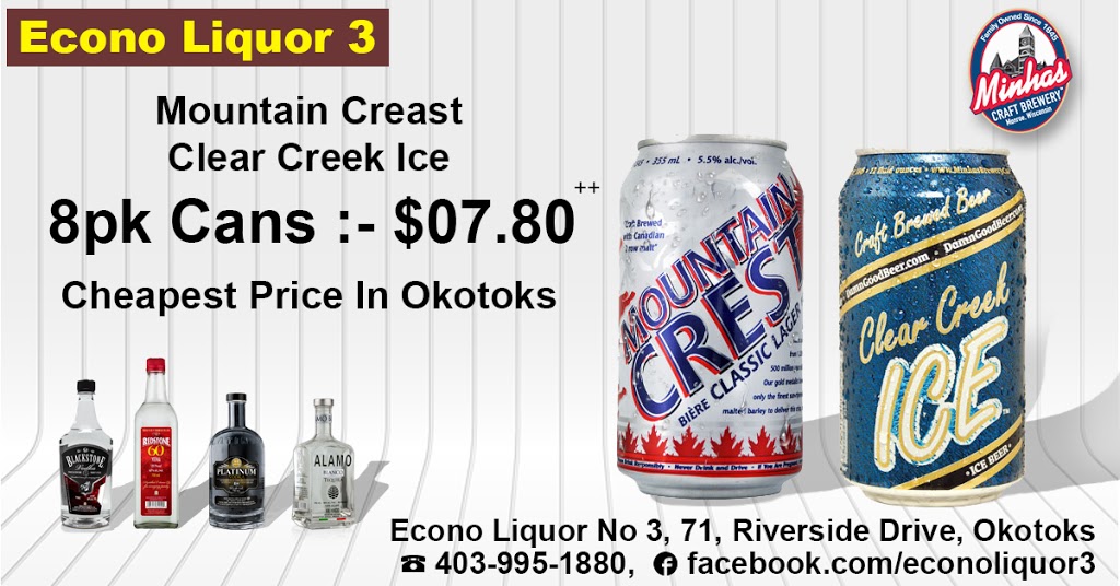 Econo Liquor | 71 Riverside Dr, Okotoks, AB T1S 1M3, Canada | Phone: (403) 995-1880