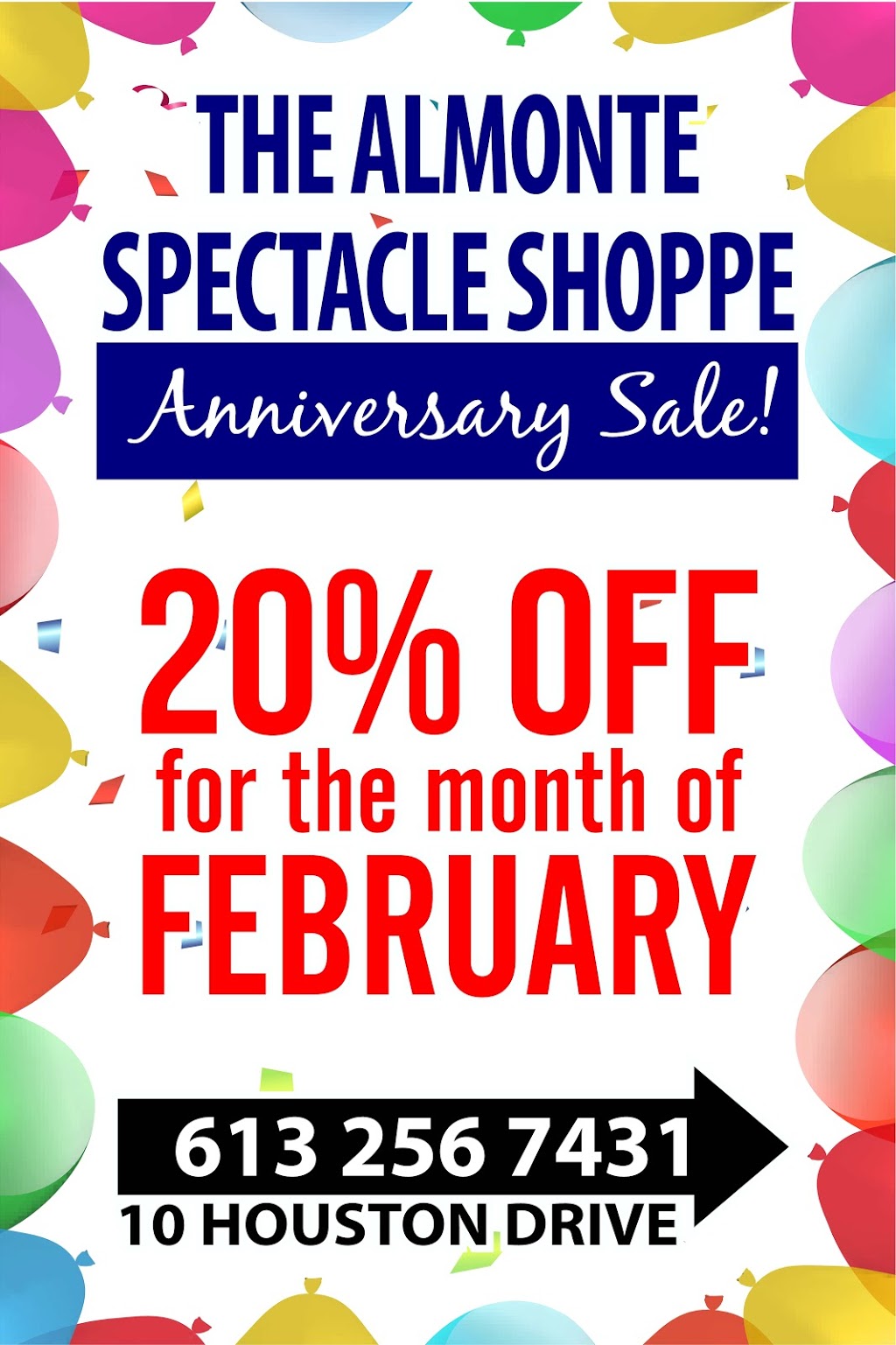 Almonte Spectacle Shoppe (The) | 10 Houston Dr, Almonte, ON K0A 1A0, Canada | Phone: (613) 256-7431