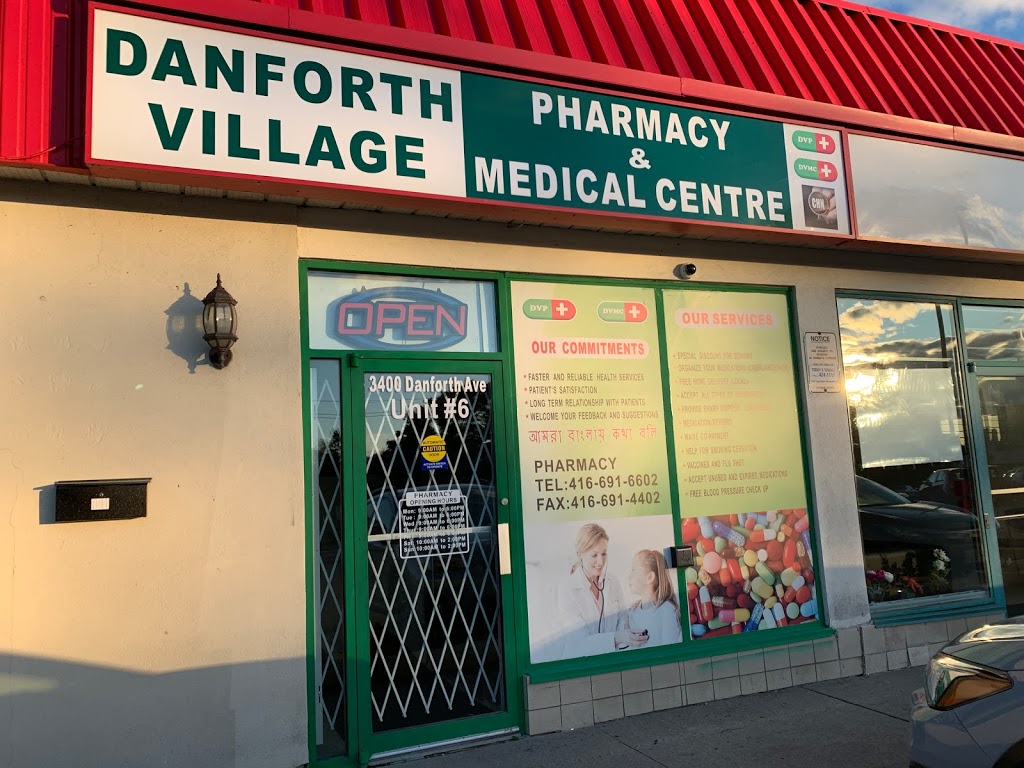 Danforth Village Pharmacy | 3400 Danforth Ave Unit#6, Scarborough, ON M1L 1E1, Canada | Phone: (416) 691-6602