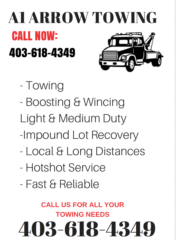 A1 ARROW TOWING LTD CALGARY | 53 Coronado Pl NE, Calgary, AB T1Y 6N9, Canada | Phone: (403) 618-4349