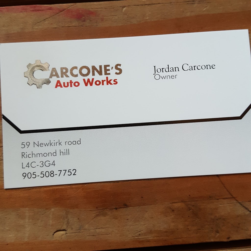 Carcones Auto Works | 59 Newkirk Rd, Richmond Hill, ON L4C 3G4, Canada | Phone: (905) 508-7752