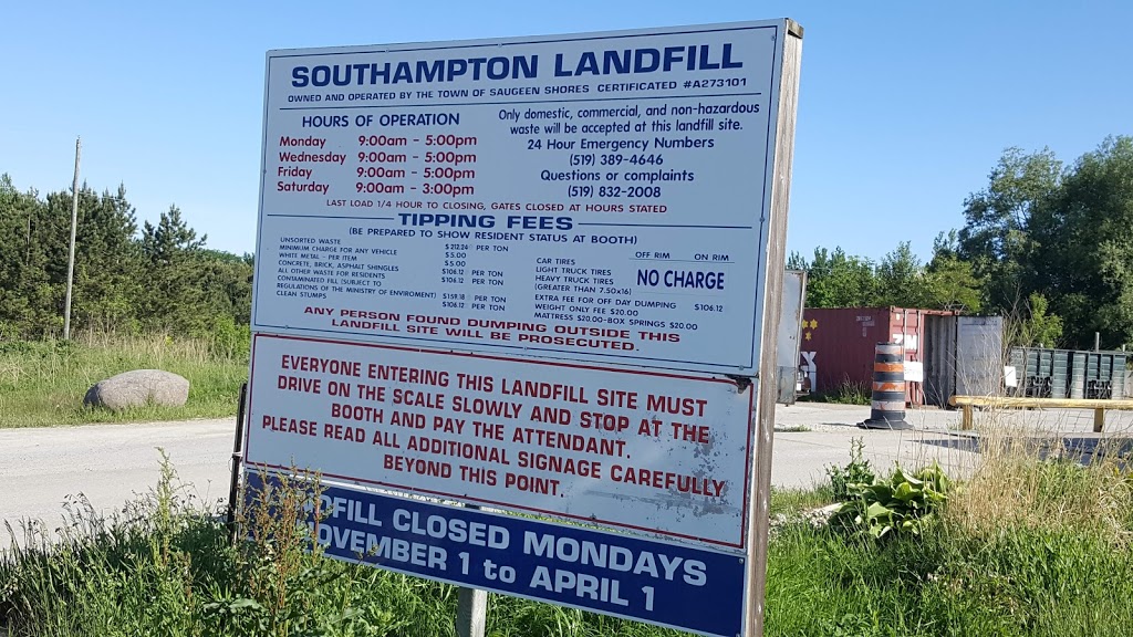 Southampton Landfill Site | 126 Concession Rd 14, Southampton, ON N0H 2L0, Canada | Phone: (519) 797-2863
