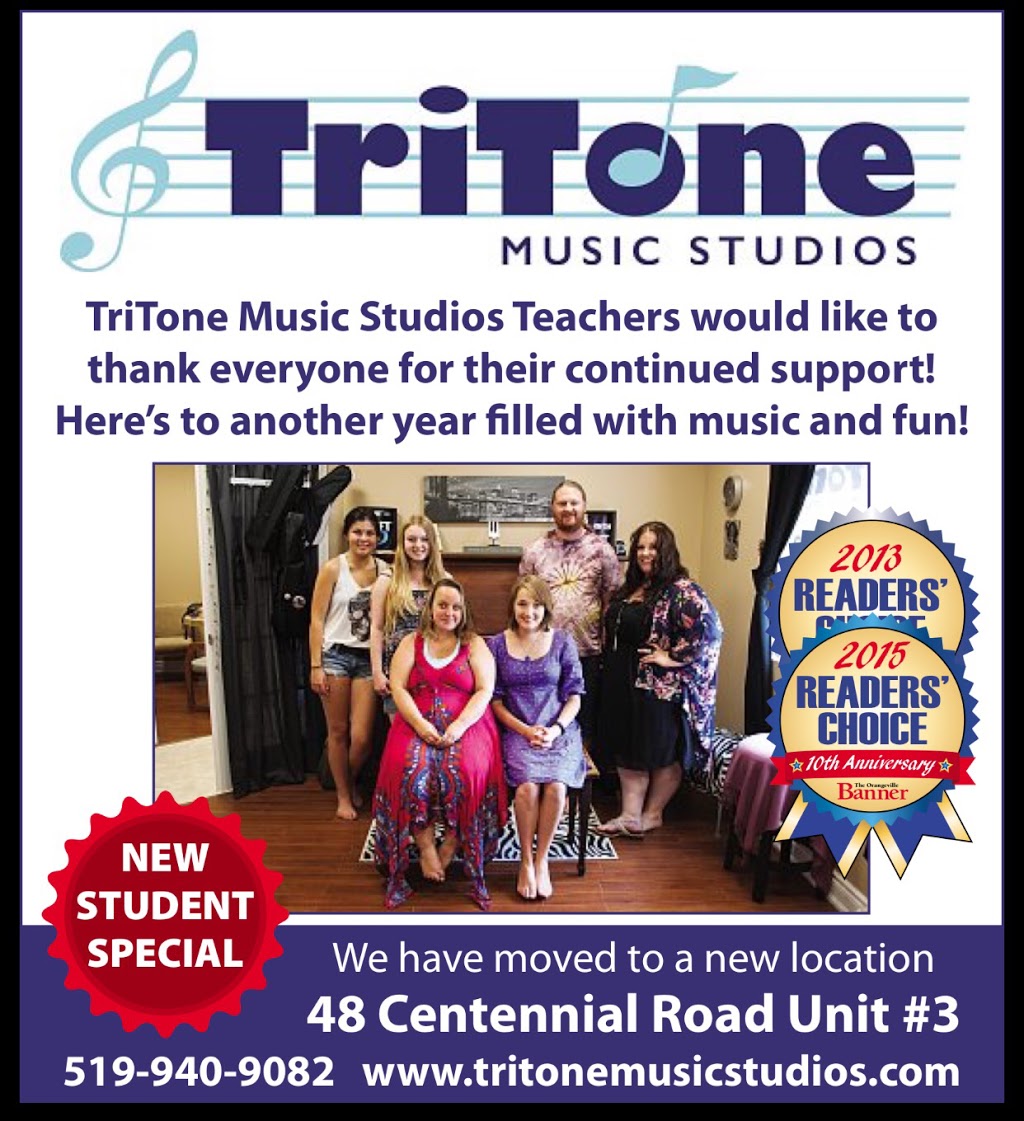 TriTone Music Studios | 48 Centennial Rd #3, Orangeville, ON L9W 3T4, Canada | Phone: (519) 940-9082