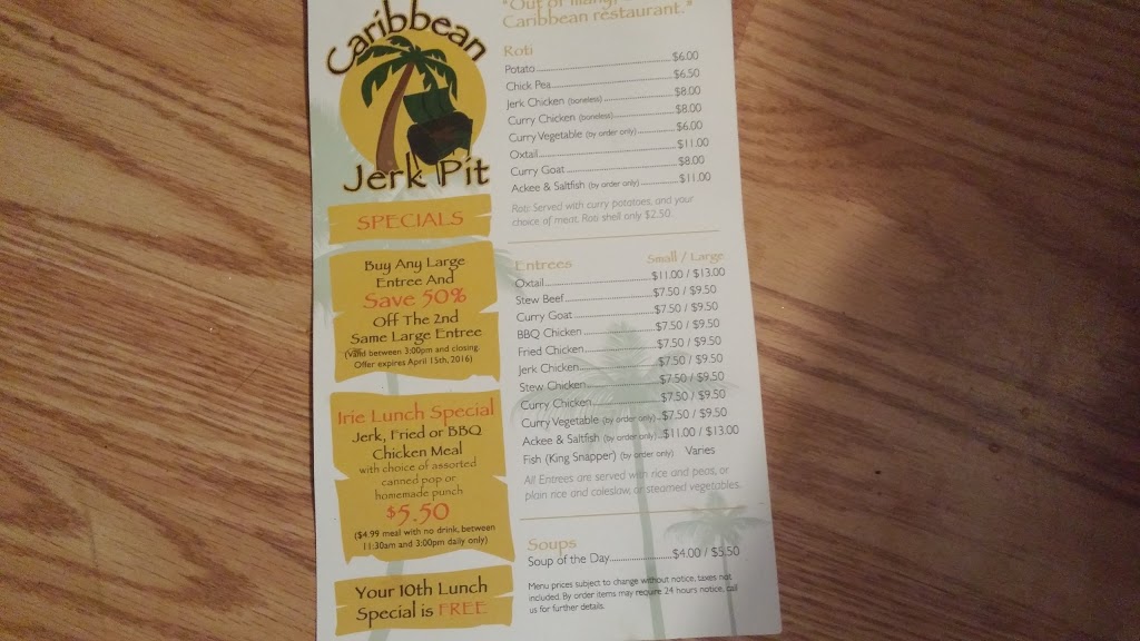 Caribbean Jerk Pit | 10737 Yonge St, Richmond Hill, ON L4C 9M9, Canada | Phone: (905) 883-5798