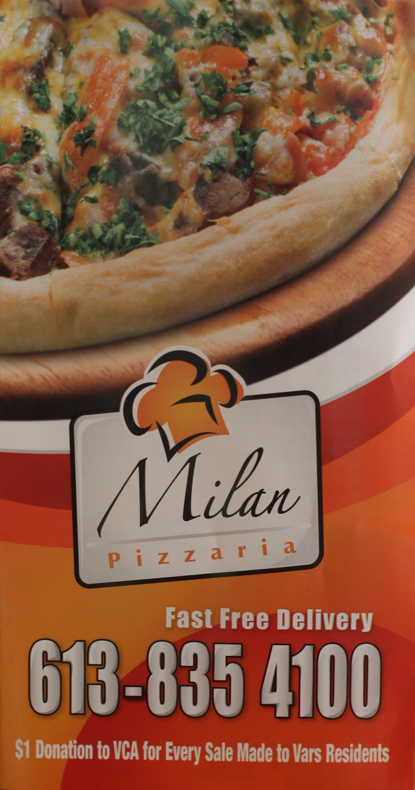 Milan Pizzaria | 5834 Rockdale Road, Vars, ON K0A 3H0, Canada | Phone: (613) 835-4100