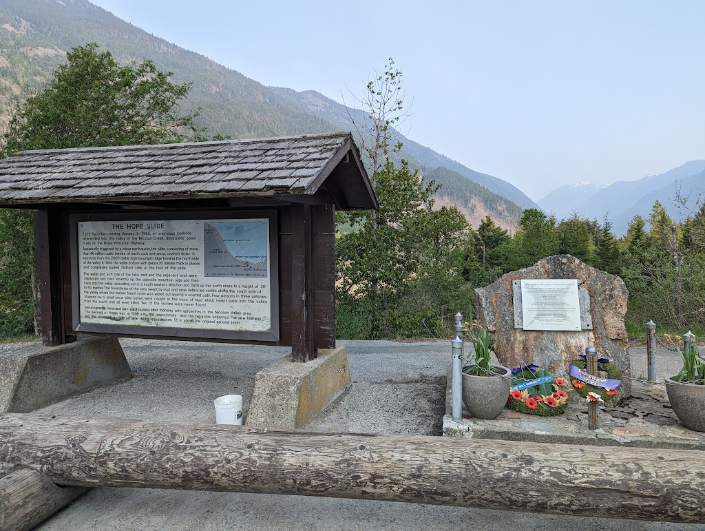 Hope Slide Rest Area | 114 Crowsnest Hwy, Hope, BC V0X 1L0, Canada | Phone: (800) 663-7867