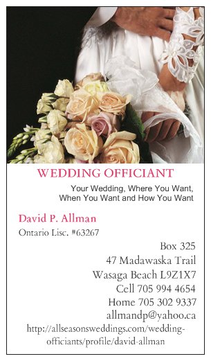 David Allman | 47 Madawaska Trail, Wasaga Beach, ON L9Z 1X7, Canada | Phone: (705) 994-4654