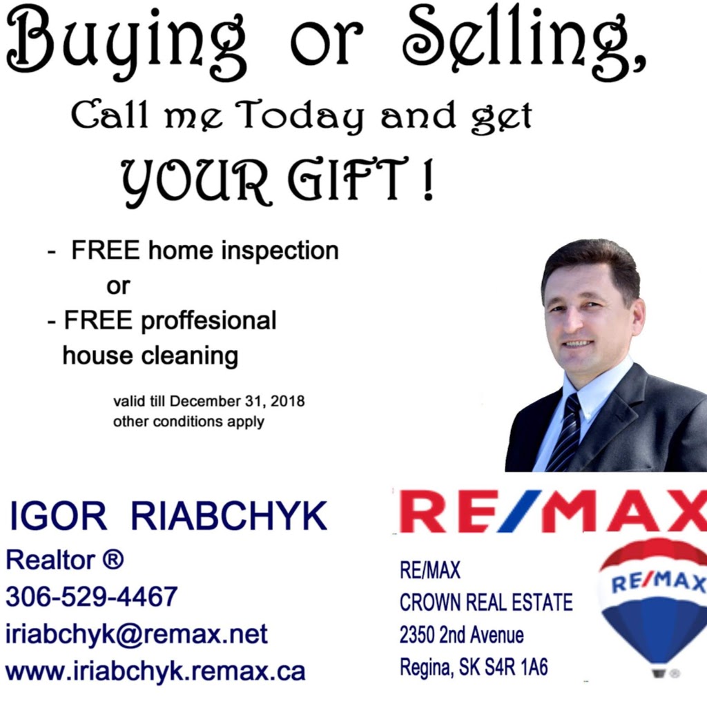 Igor Riabchyk | 2350 2nd Ave, Regina, SK S4S 6B4, Canada | Phone: (306) 529-4467