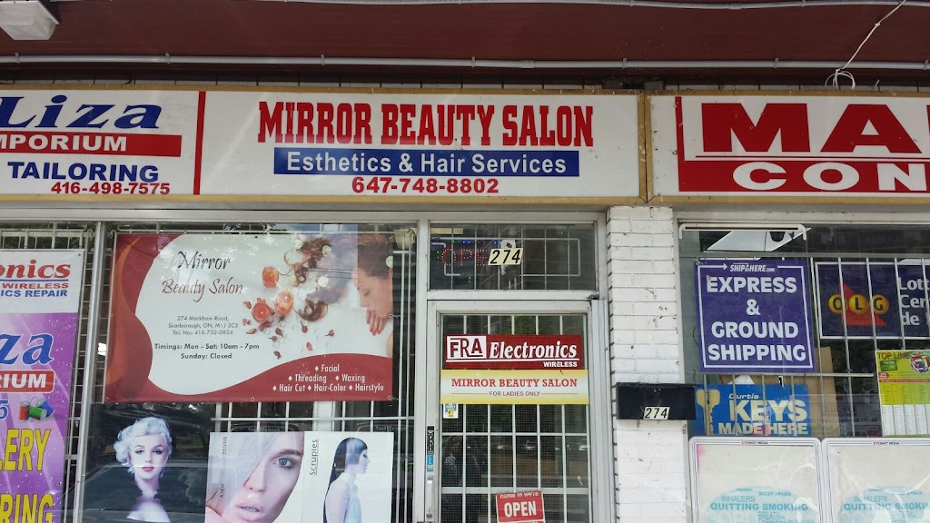 Mirror Beauty Salon | 274 Markham Rd, Scarborough, ON M1J 3C5, Canada | Phone: (647) 748-8802