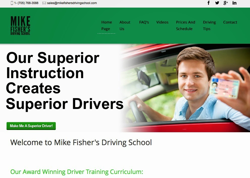 MikeFishersDrivingSchool.com | 930 Burnham St, Cobourg, ON K9A 2X9, Canada | Phone: (705) 874-3701