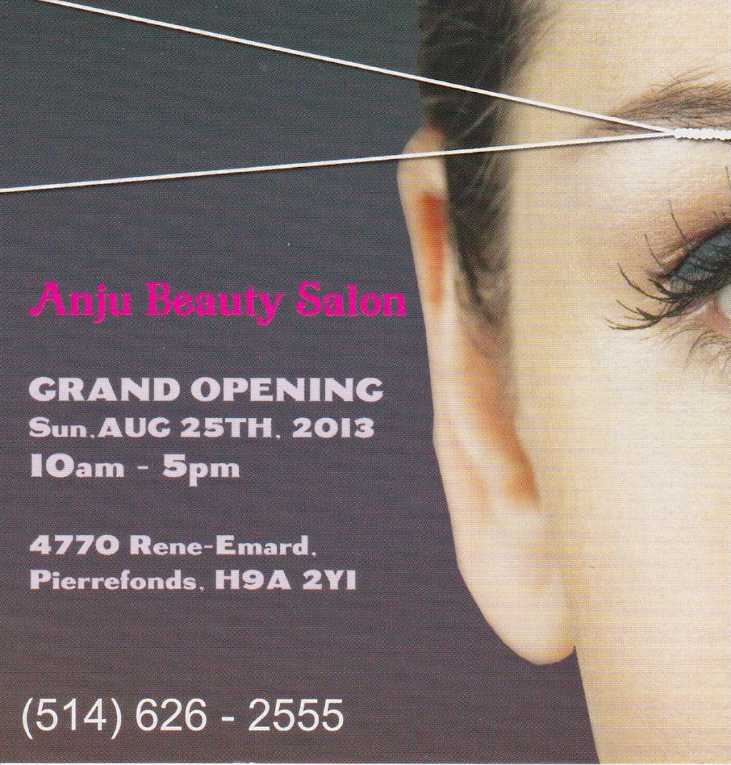 Anju Beauty Salon | 4770 Rue René-Émard, Pierrefonds, QC H9A 2Y1, Canada | Phone: (514) 717-6690