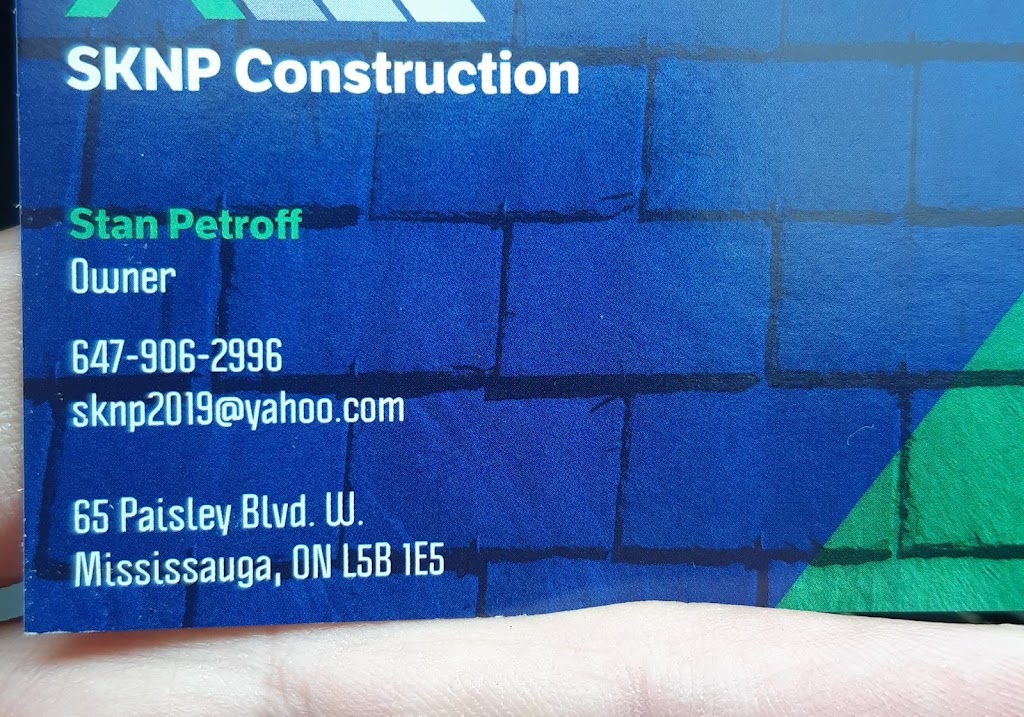 SKNP Construction | 65 Paisley Blvd W, Mississauga, ON L5B 1E5, Canada | Phone: (647) 671-9829