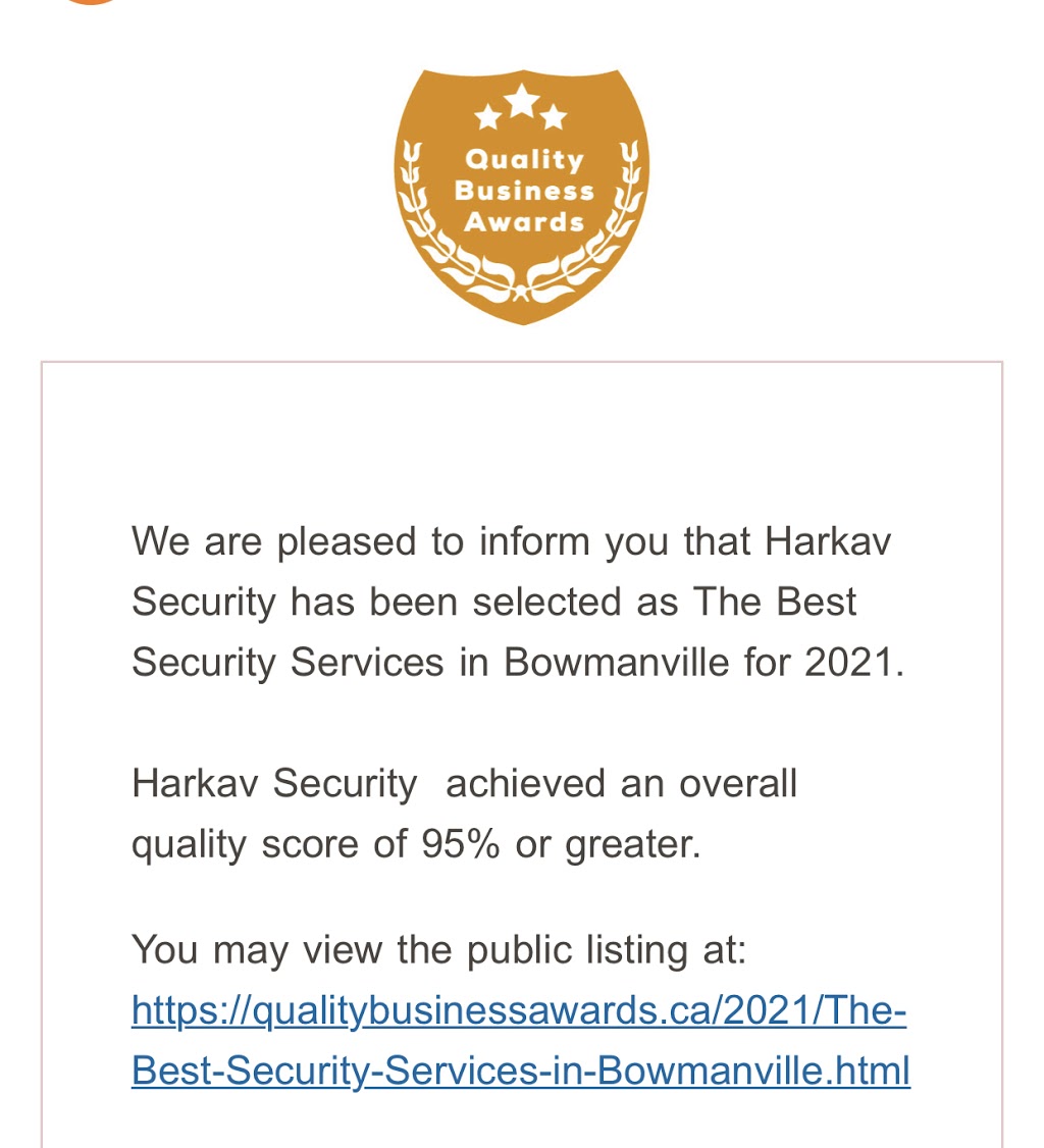 Harkav Security | 98 William Cowles Dr, Bowmanville, ON L1C 0E4, Canada | Phone: (855) 557-7868